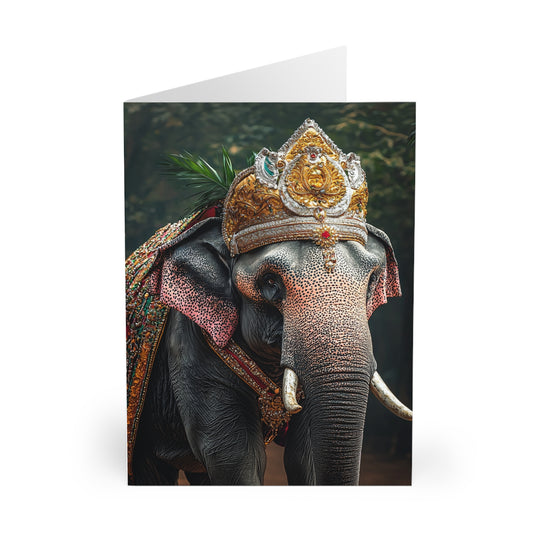 Decorated Elephant - Cards (5 Pack) - UK