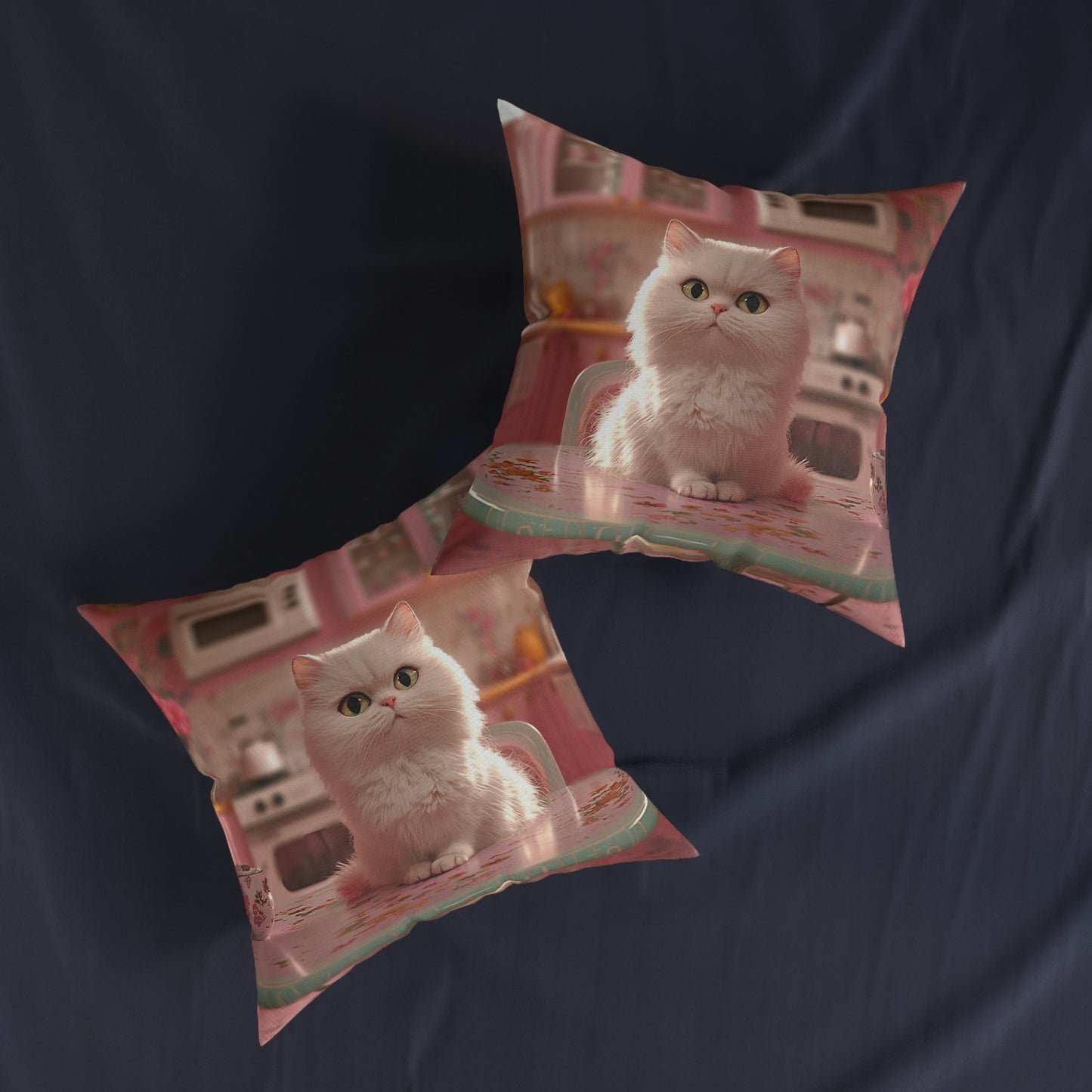 Cute Kitty Square Pillow UK