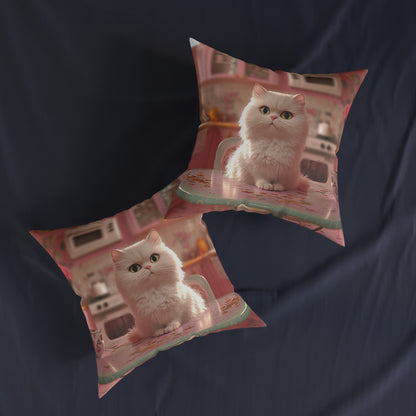 Cute Kitty Square Pillow UK