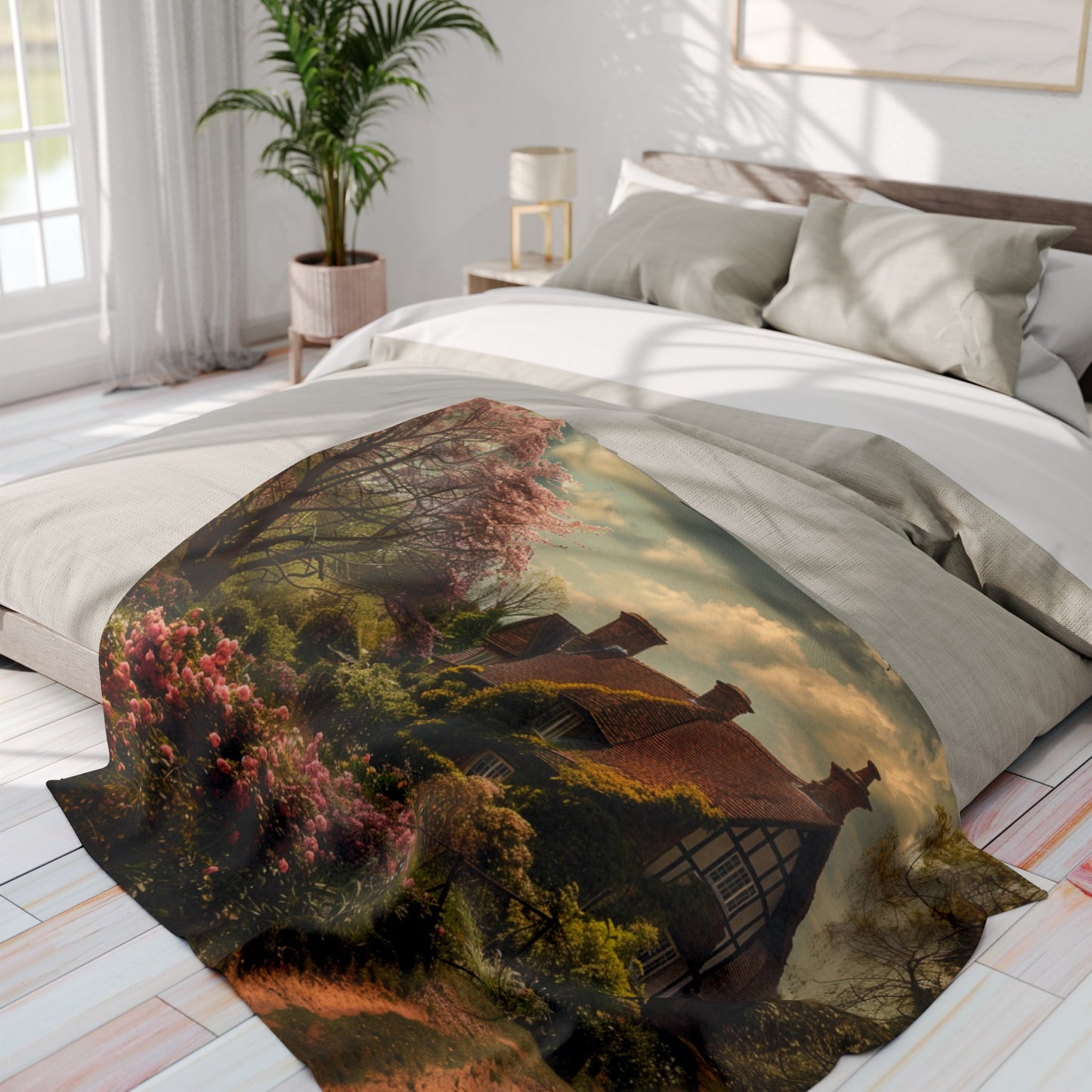 English Springtime 2 Arctic Fleece Blanket - UK, USA