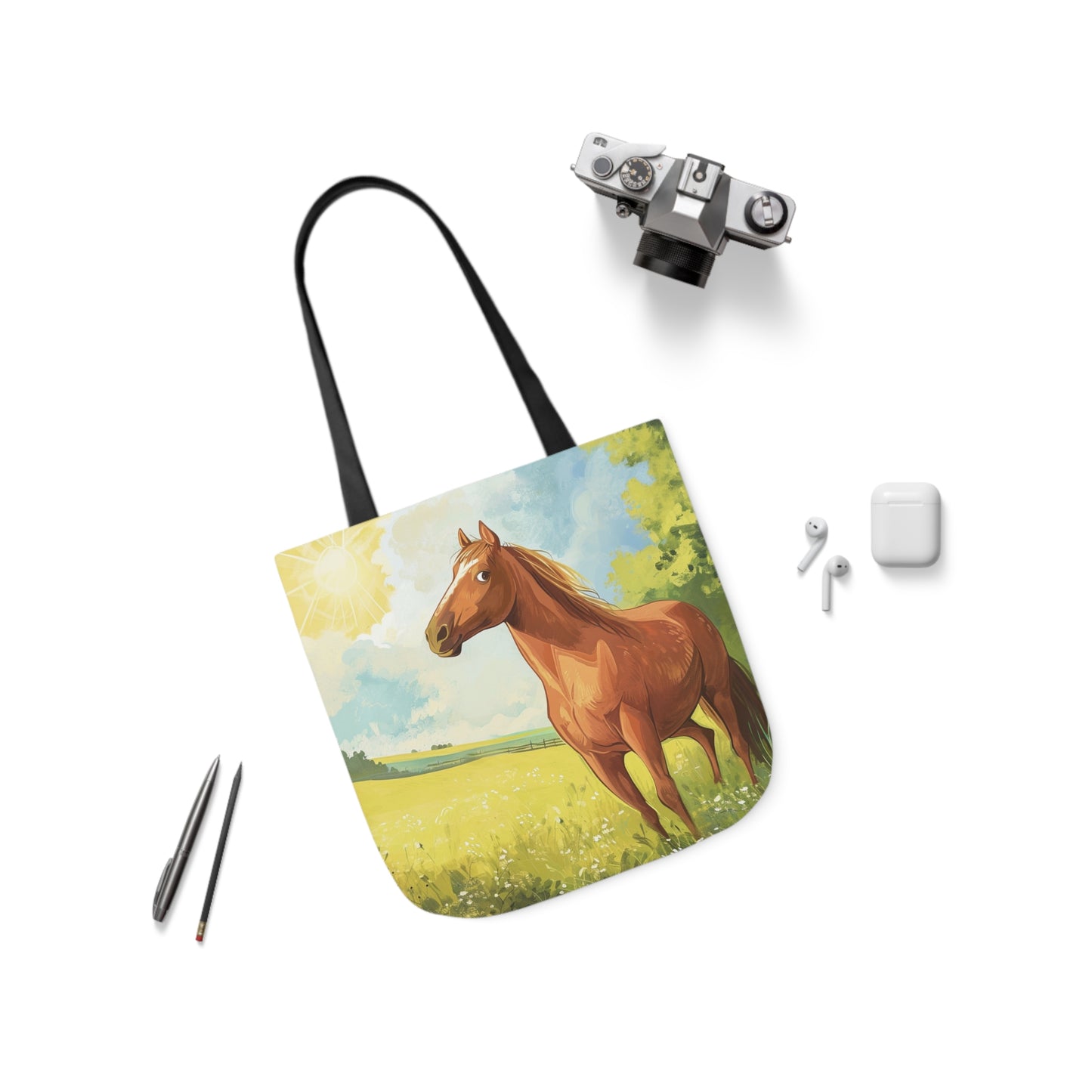 Horse #1 Polyester Canvas Tote Bag (AOP)