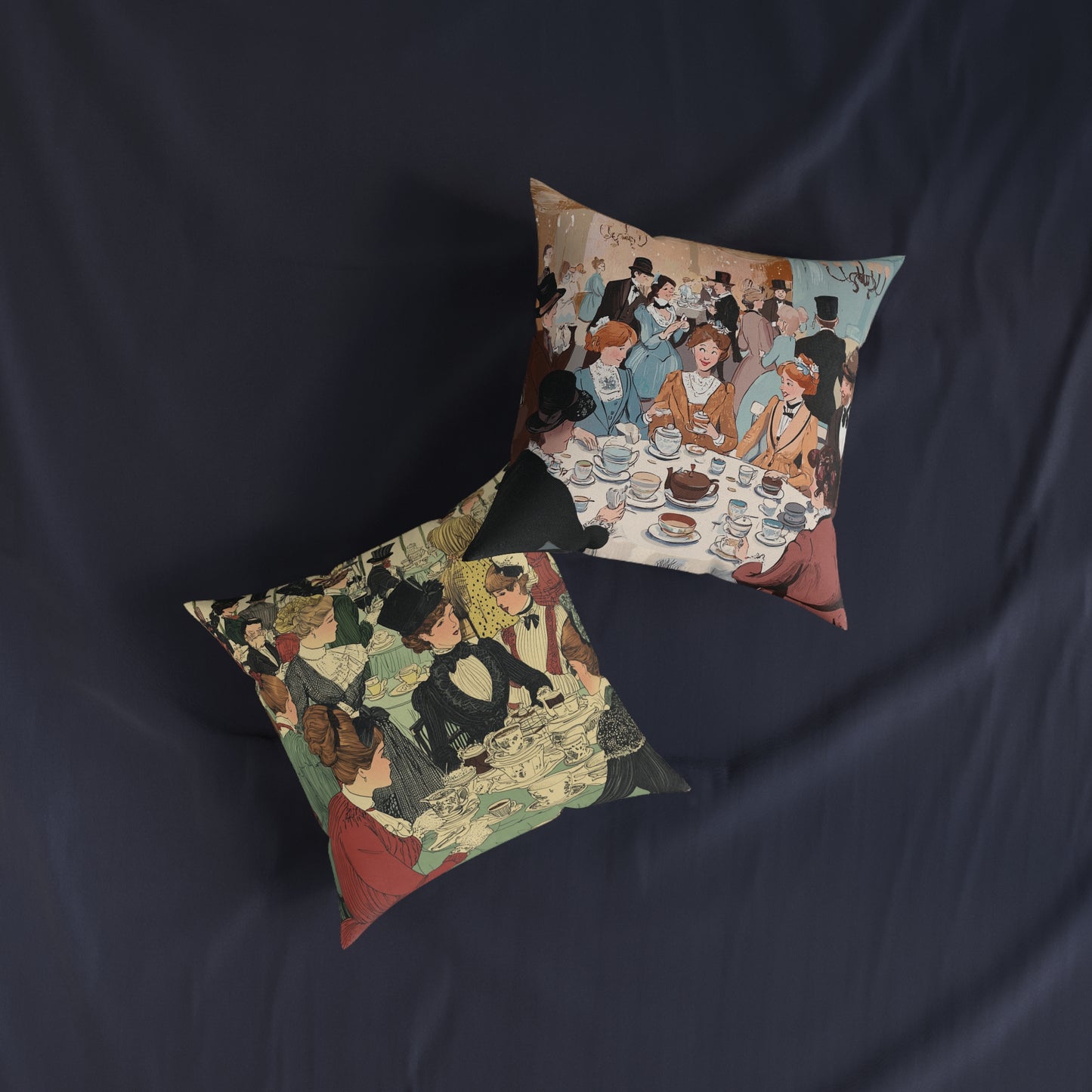 Ladies That Lunch (Vintage Tea Party) - Square Cushion - UK