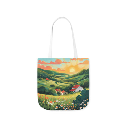 Sunrise In The Countryside #1 - Polyester Canvas Tote Bag (AOP)