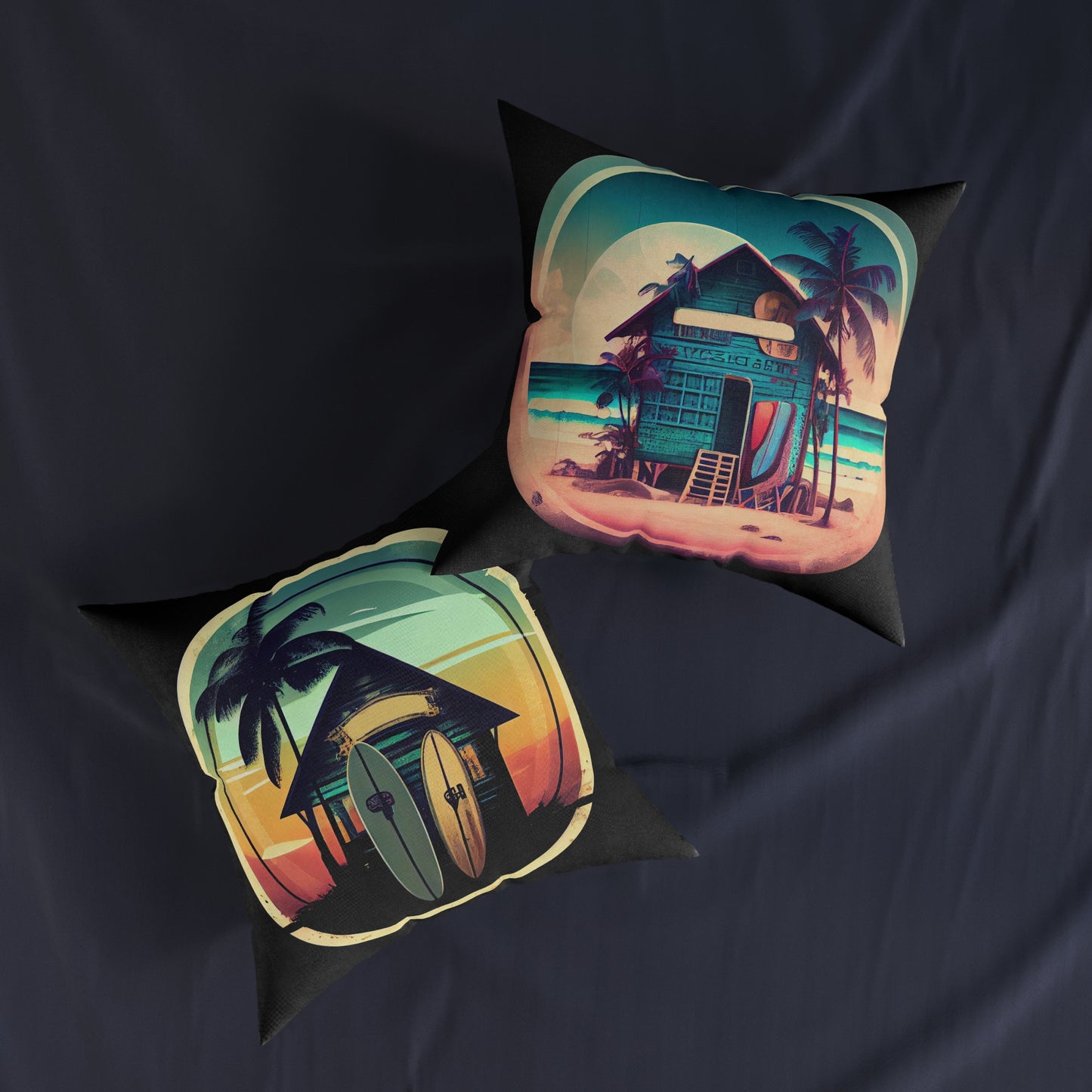 Surf Shack - Square Pillow - UK