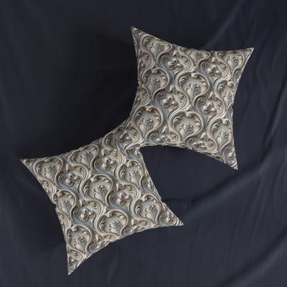 Brocade Square Pillow - Cosy Home Decor - UK