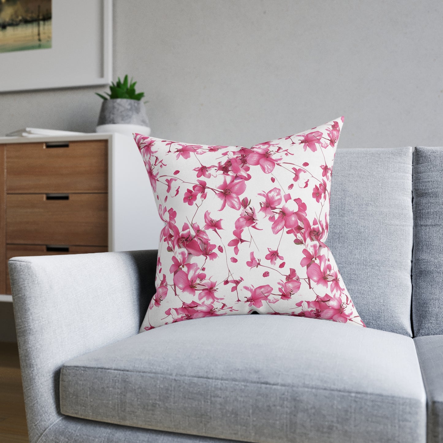 Pink Chinoiseries - Square Pillow - UK