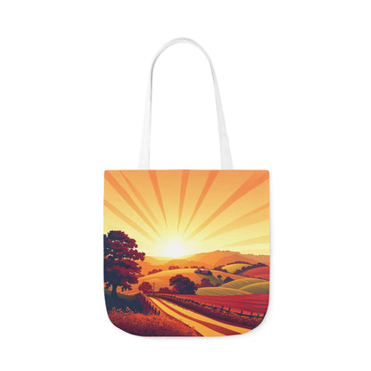 Sunset In The Countryside #1 - Polyester Canvas Tote Bag (AOP)