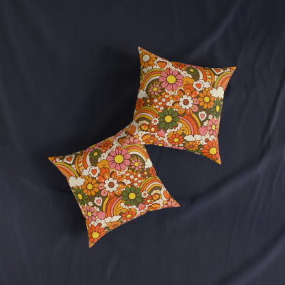 1970s Flashback 2 Square Cushion - UK