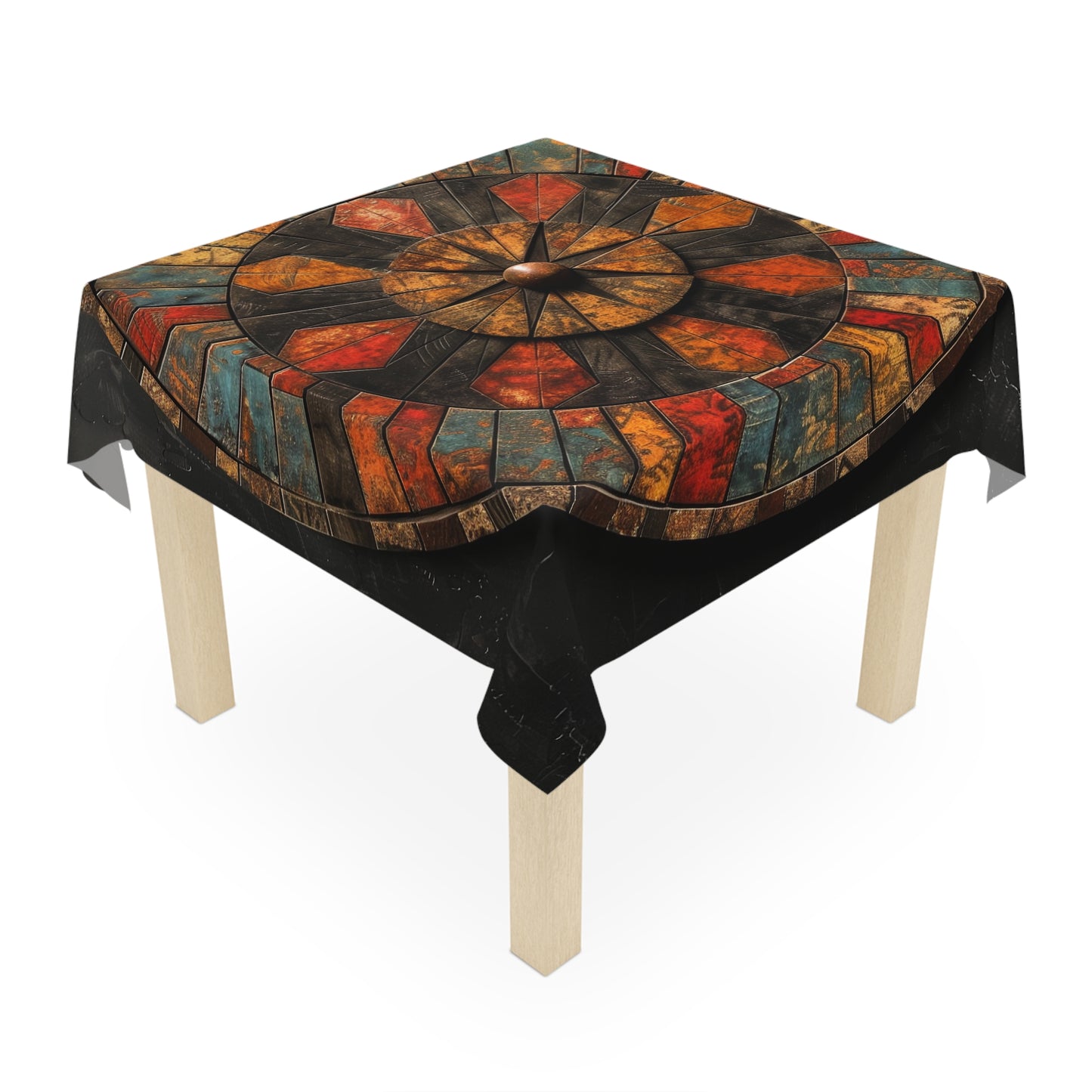 Rustic Wooden Roulette Effect Tablecloth - Vintage Style for Dining & Celebrations USA