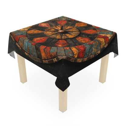 Rustic Wooden Roulette Effect Tablecloth - Vintage Style for Dining & Celebrations USA