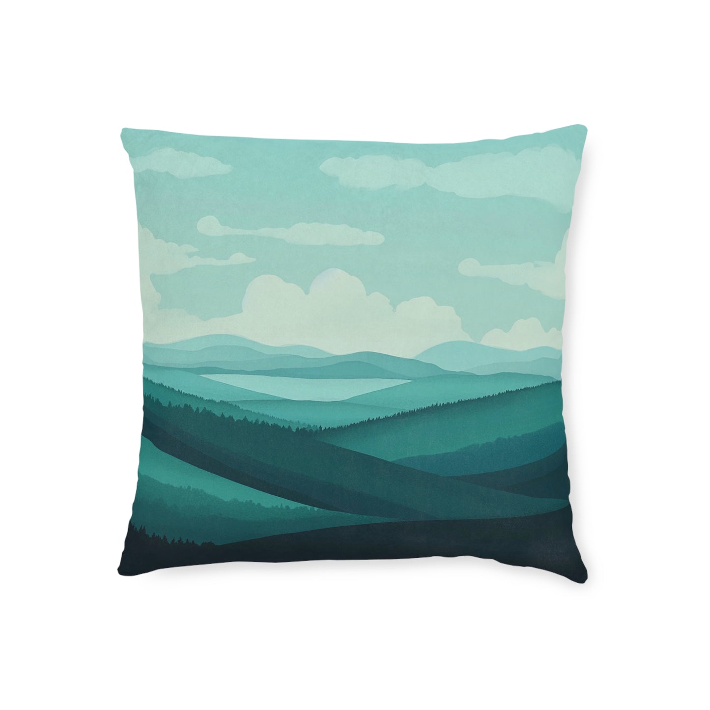 Blue Day - Square Pillow - UK