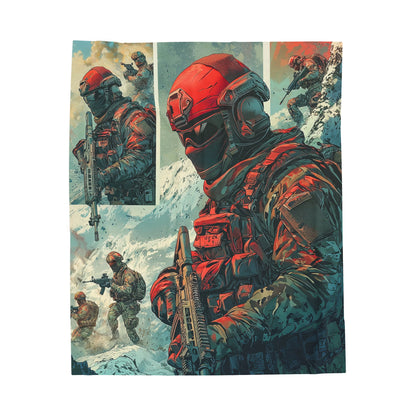 Special Forces Comic Cover 4 - Velveteen Plush Blanket USA