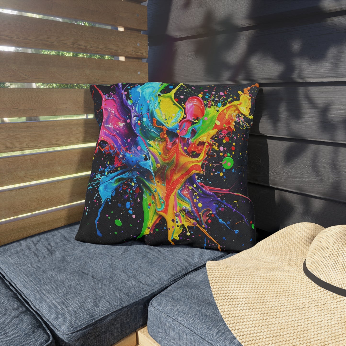 Paint Splash - Outdoor Pillows - USA