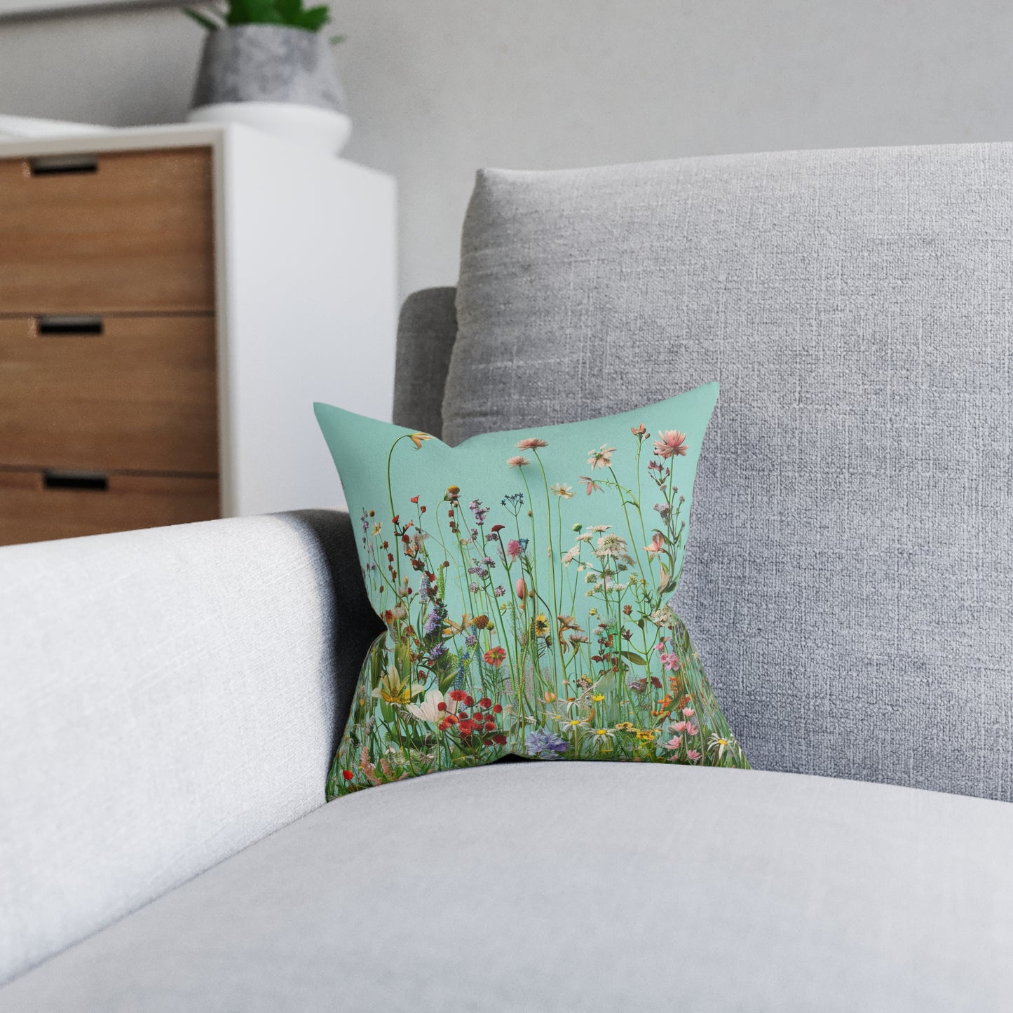 Wild Meadow 3 - Square Pillow -UK