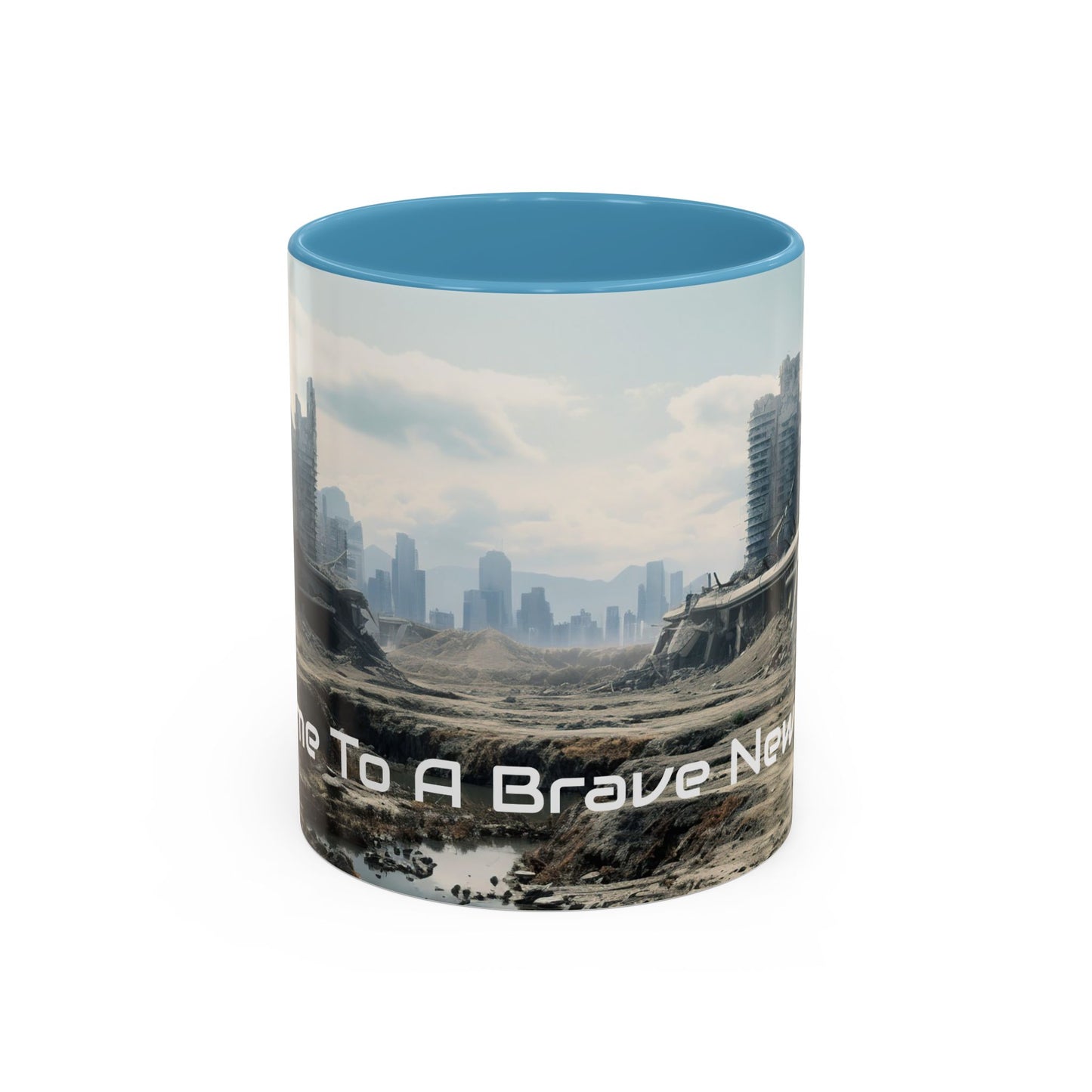 Futuristic Landscape Accent Coffee Mug - Perfect for Sci-Fi Lovers - UK