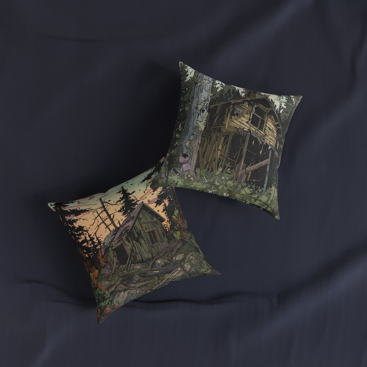 Huckleberry's House - Square Pillow - UK