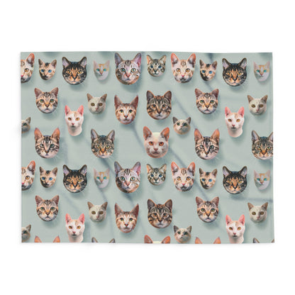 Cat Collage Arctic Fleece Blanket  -  USA