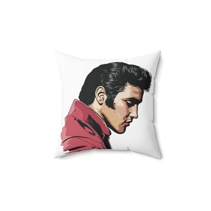 Elvis and Amy - Spun Polyester Square Pillow - USA