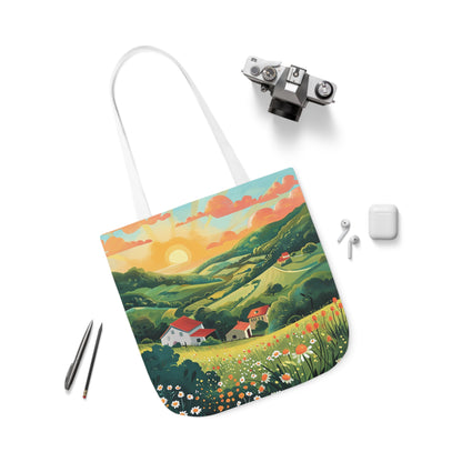 Sunrise In The Countryside #1 - Polyester Canvas Tote Bag (AOP)