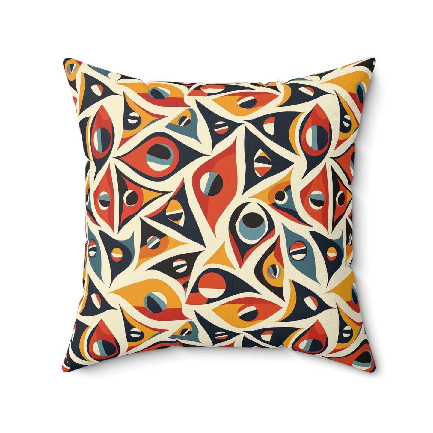 1960's America #1 Spun Polyester Square Pillow USA