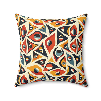 1960's America #1 Spun Polyester Square Pillow USA