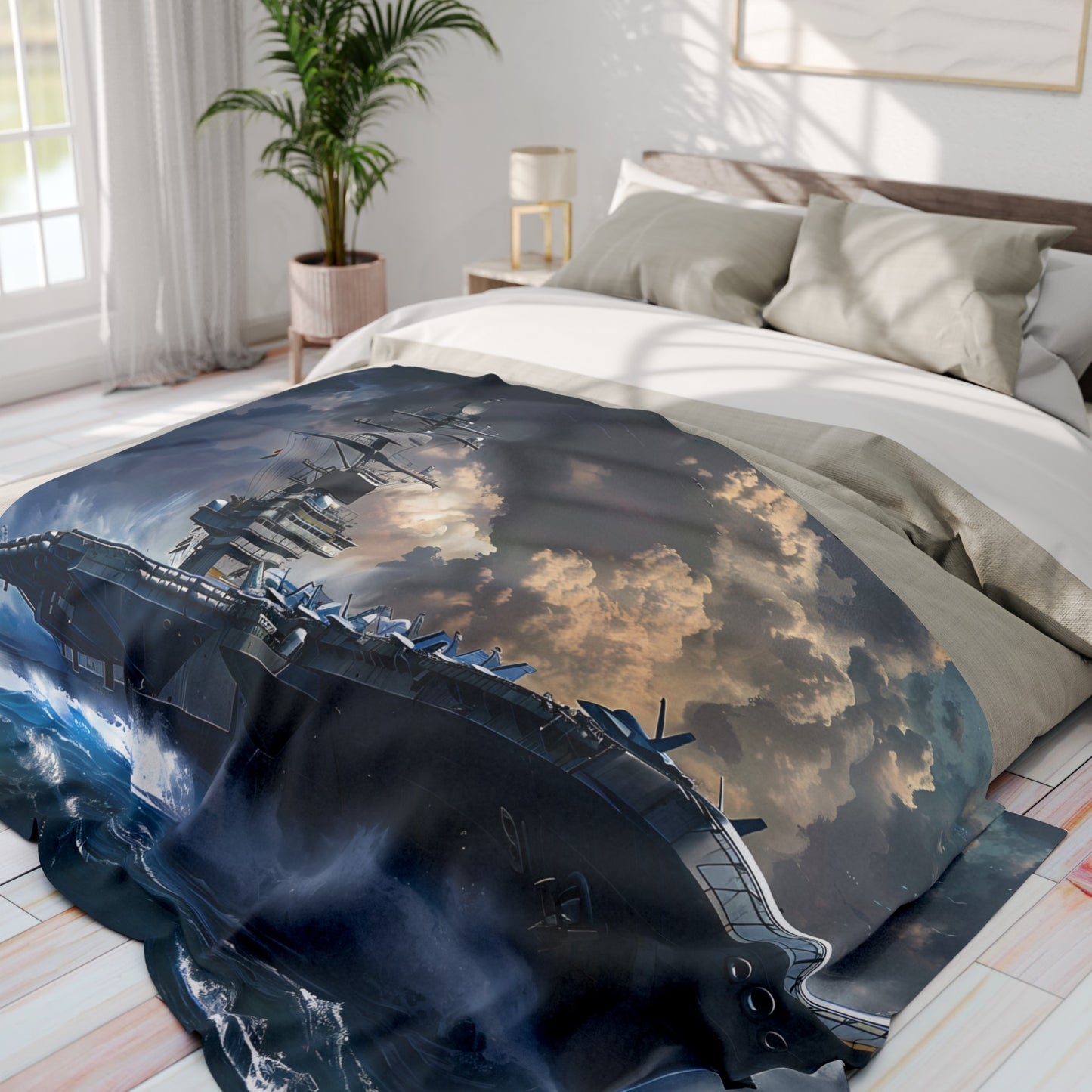 Aircraft Carrier 2 Arctic Fleece Blanket - USA