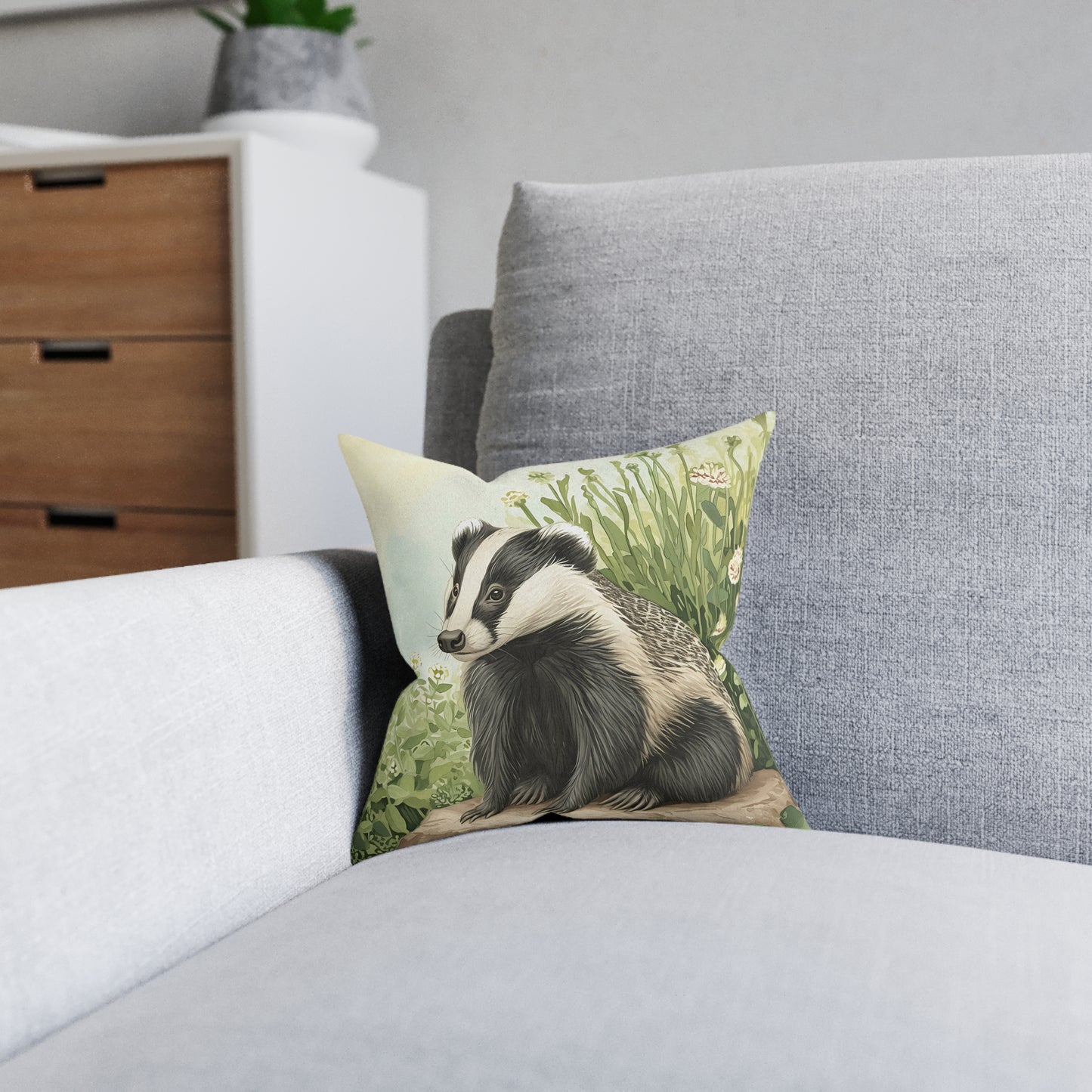 Badger 2 - Square Pillow - UK