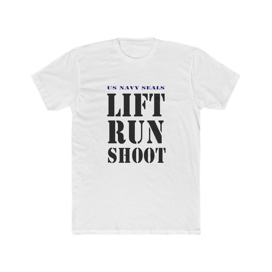 US Navy Seals Lift Run Shoot Unisex Cotton Crew Tee USA
