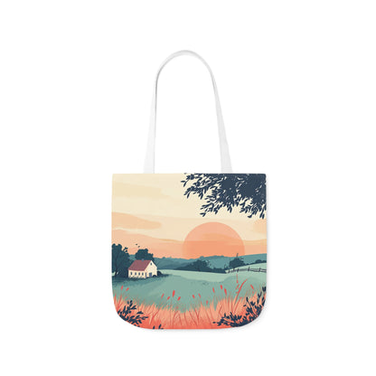 Sunrise In The Countryside #2 - Polyester Canvas Tote Bag (AOP)