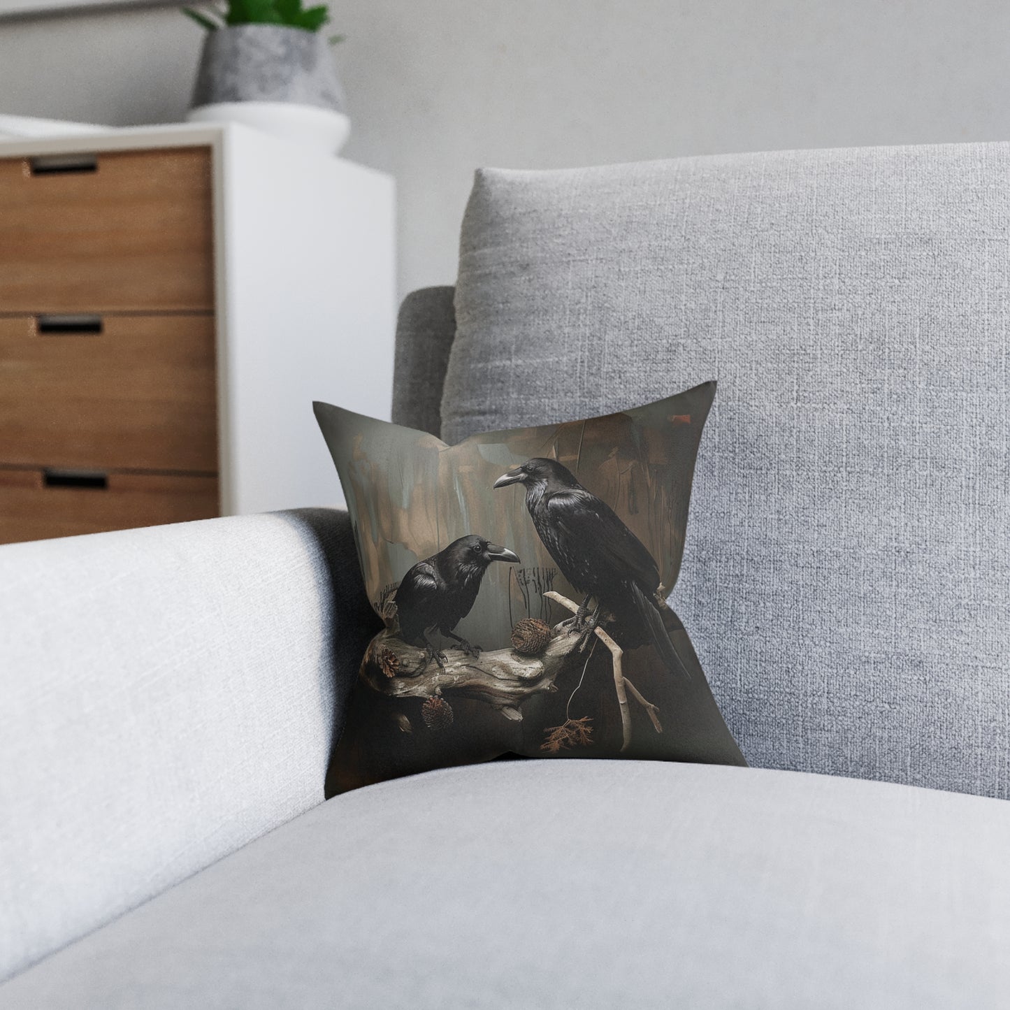 Crows - Square Pillow - UK