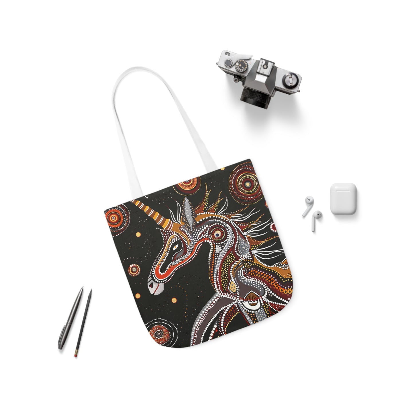 Native Australian Art #4 - Polyester Canvas Tote Bag (AOP)