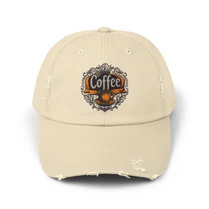 Vintage Style Hat 4 for Coffee Lovers - Unisex Distressed Coffee Cap - USA