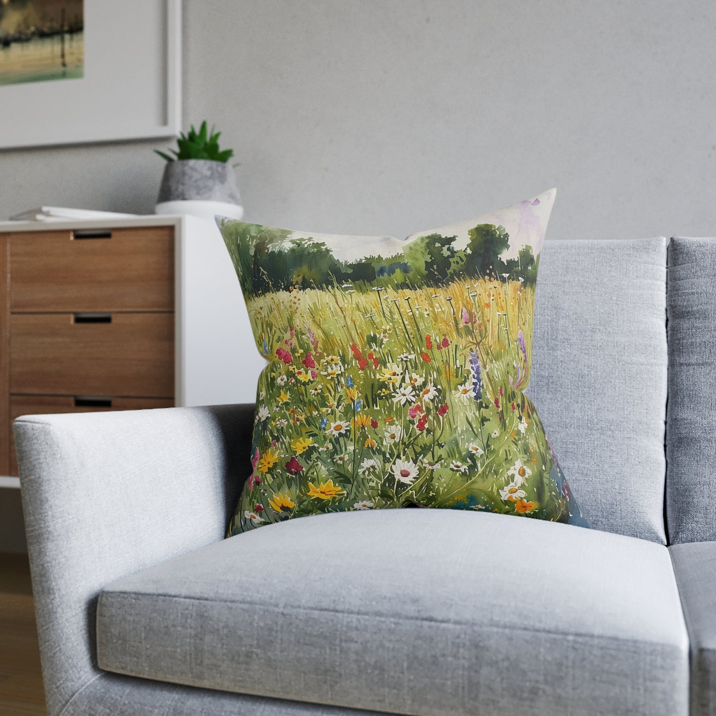 Wild Meadow - Square Pillow - UK