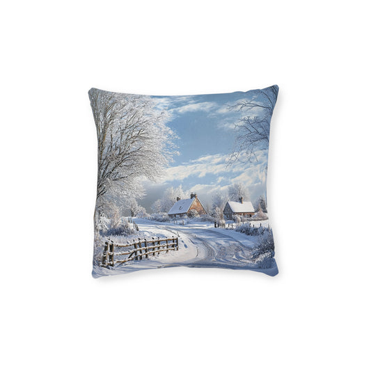 Winter in The Countryside - Square Cushion  - UK