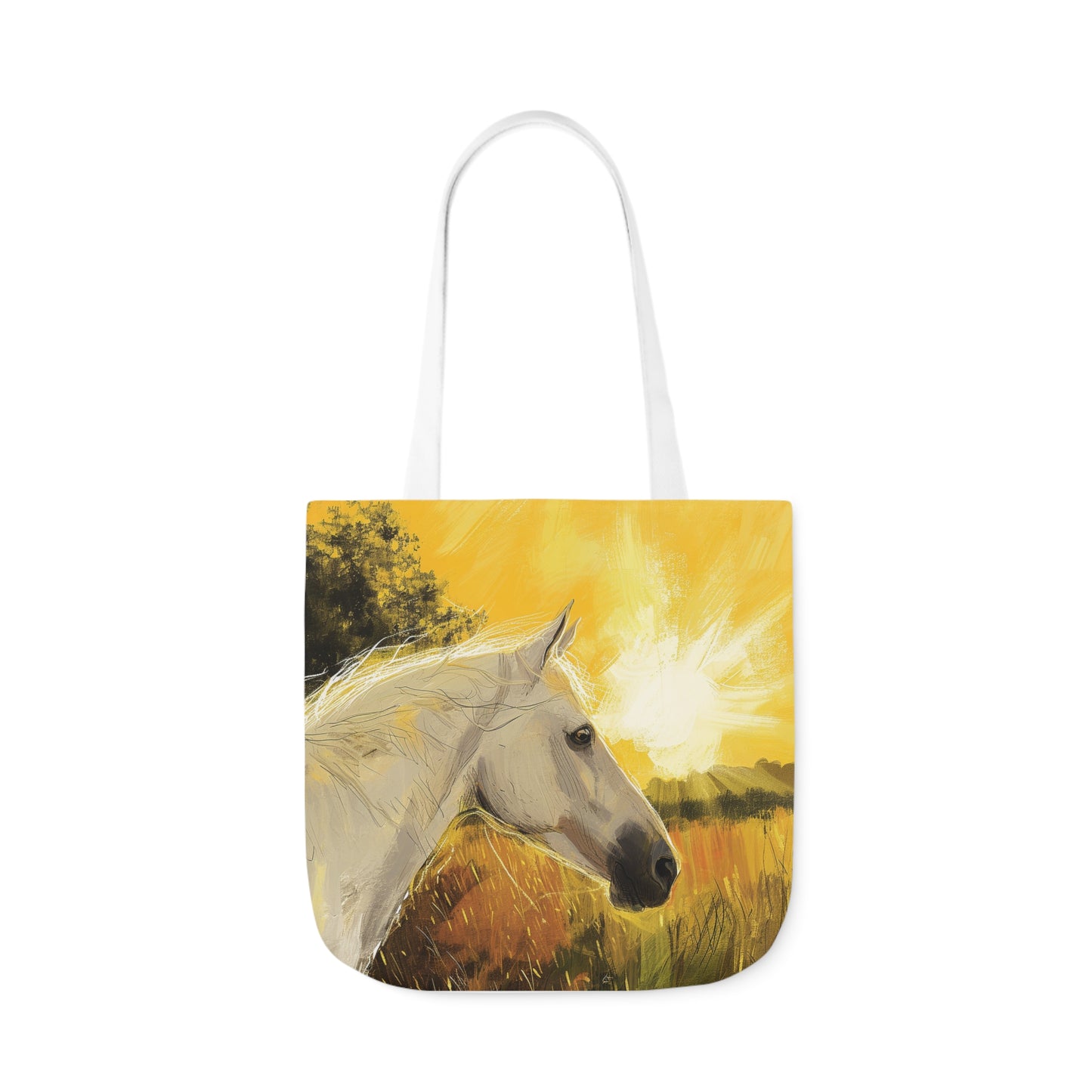 Horse #3 Polyester Canvas Tote Bag (AOP)