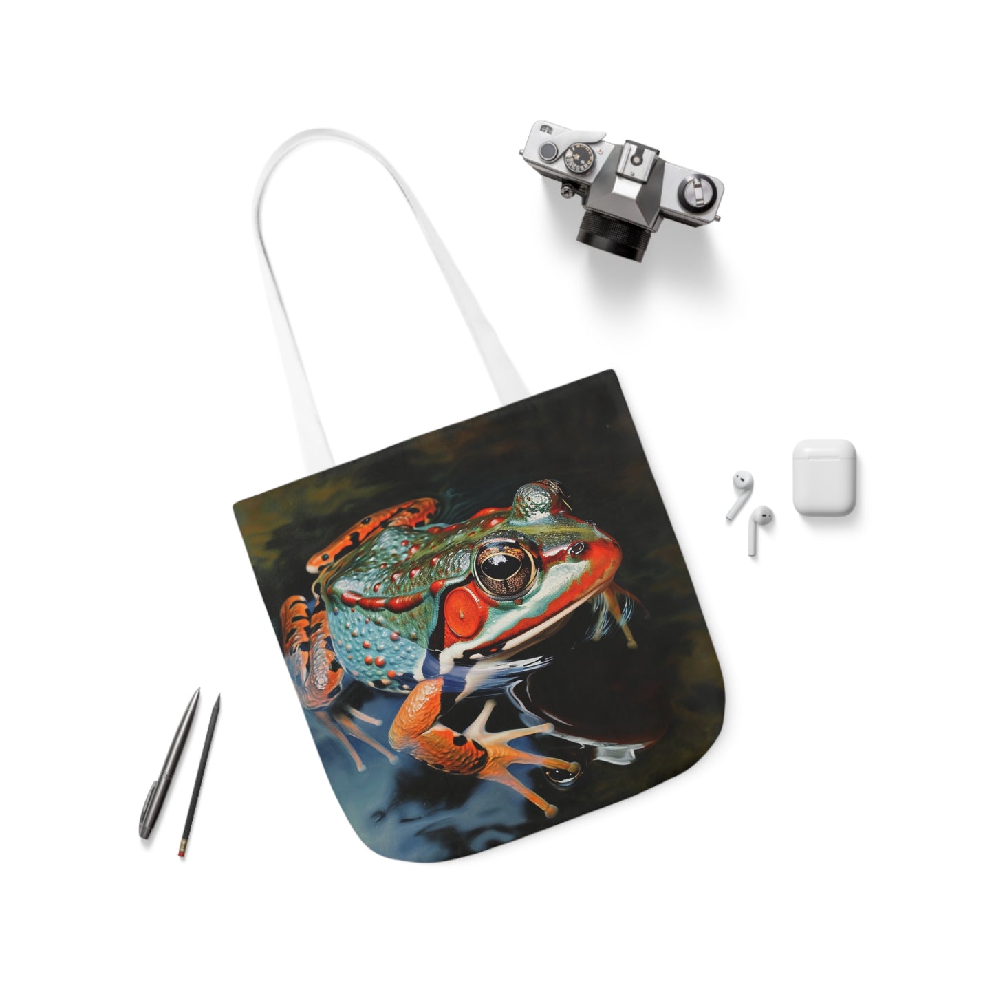 Frog - Polyester Canvas Tote Bag (AOP)