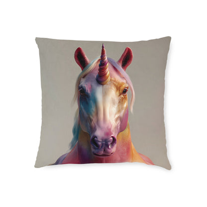 Colourful Magical Unicorn - Square Cushion - UK