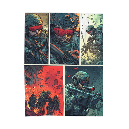 Special Forces Comic Cover 5 - Velveteen Plush Blanket USA