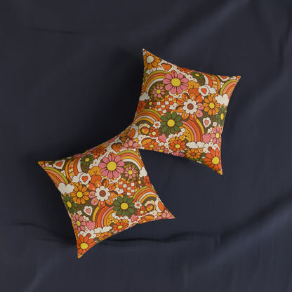 1970s Flashback 2 Square Cushion - UK