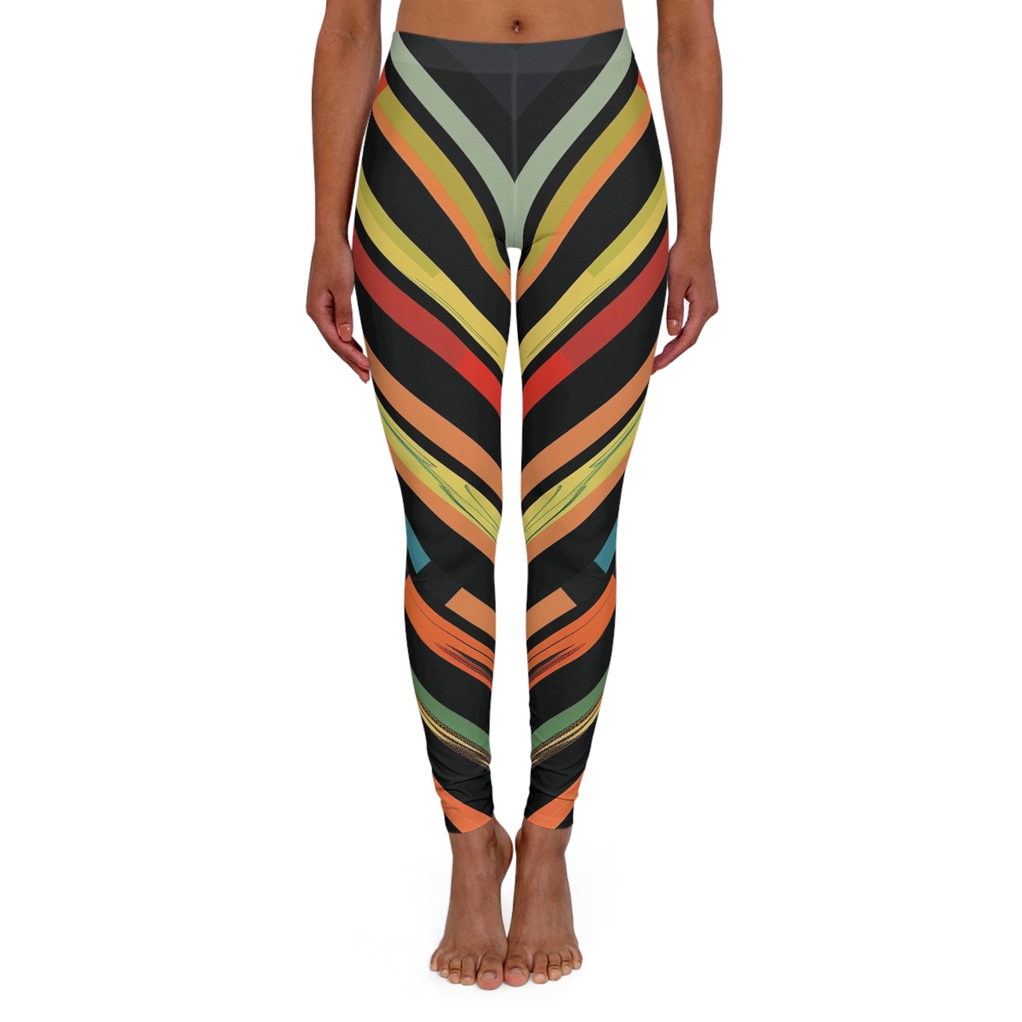 Stripes - Women's Casual Spandex Leggings - UK, USA, AUS