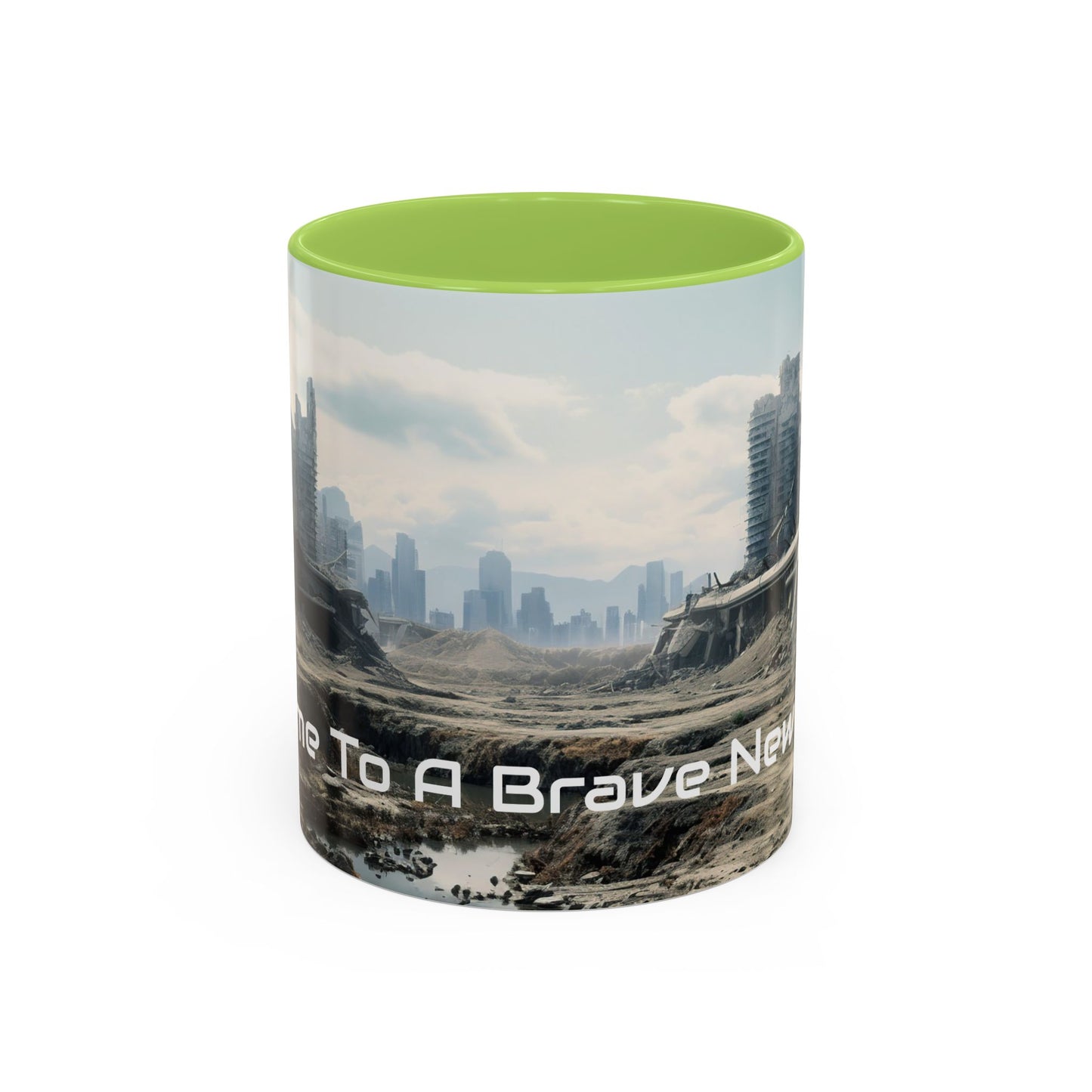 Futuristic Landscape Accent Coffee Mug - Perfect for Sci-Fi Lovers - UK