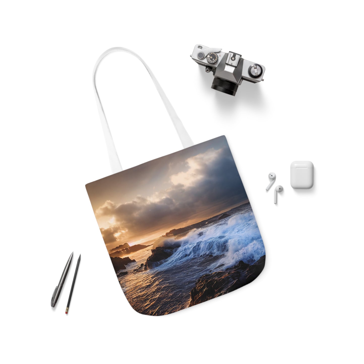 Seascape #4 - Polyester Canvas Tote Bag (AOP)