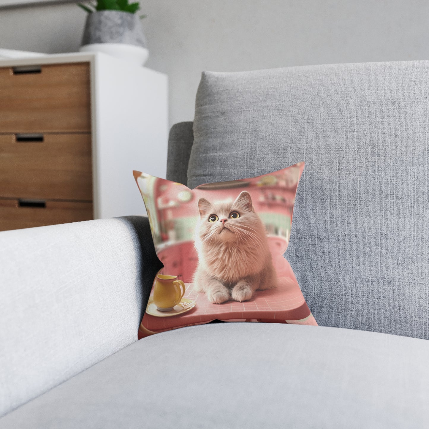 Cute Kitty 2 - Square Pillow UK