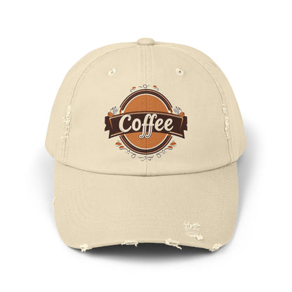 Vintage Style Hat for Coffee Lovers - Unisex Distressed Coffee Cap - USA