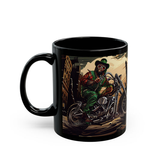 Bobber Biker  - Black Mug (11oz)  UK