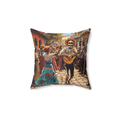 Vibrant Day of the Dead - Decorative Pillow - USA