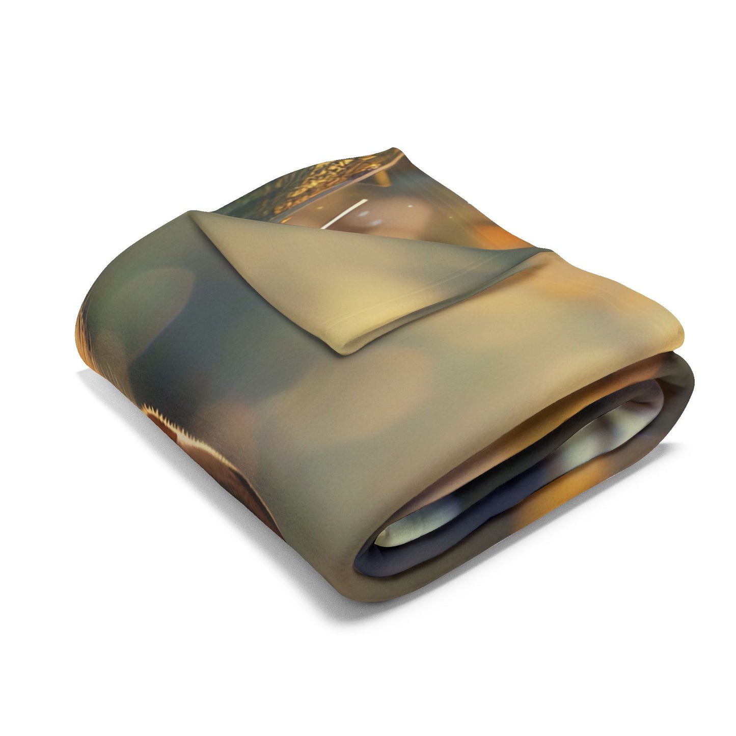 Mother Fox With Cubs Fleece Blanket - UK