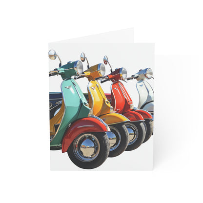 Vibrant Scooters Greeting Cards - Set of 1, 10, 30, or 50pcs for All Occasions - USA