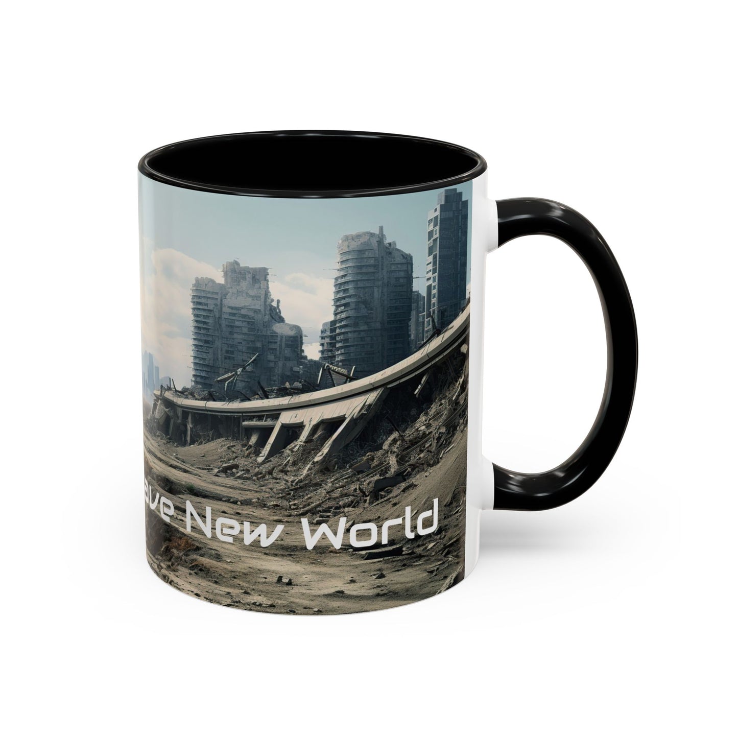 Futuristic Landscape Accent Coffee Mug - Perfect for Sci-Fi Lovers - UK
