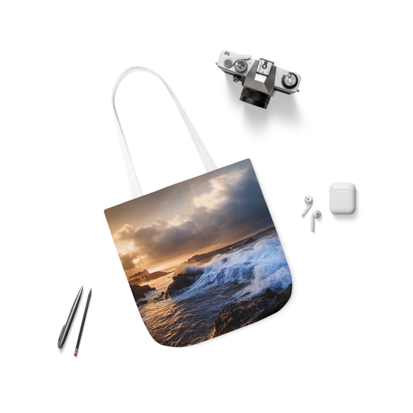 Seascape #4 - Polyester Canvas Tote Bag (AOP)